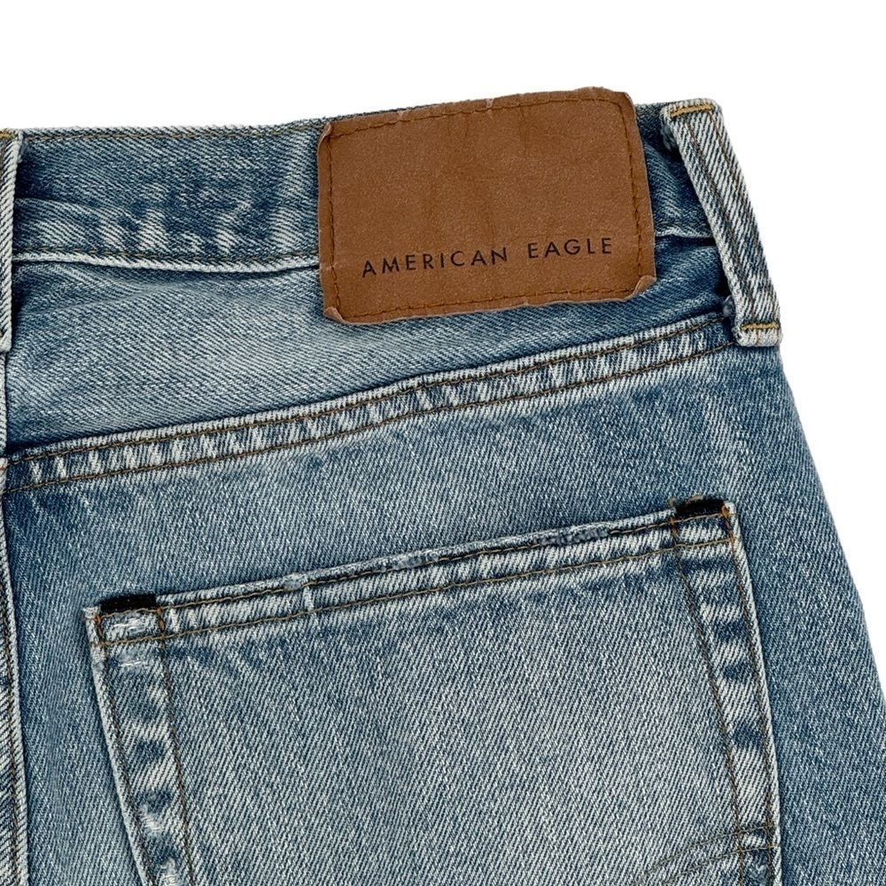 American Eagle AE Cutoff Jean Shorts Jorts Relaxed Slim Fit Distressed | Size 26 - Picture 3 of 6